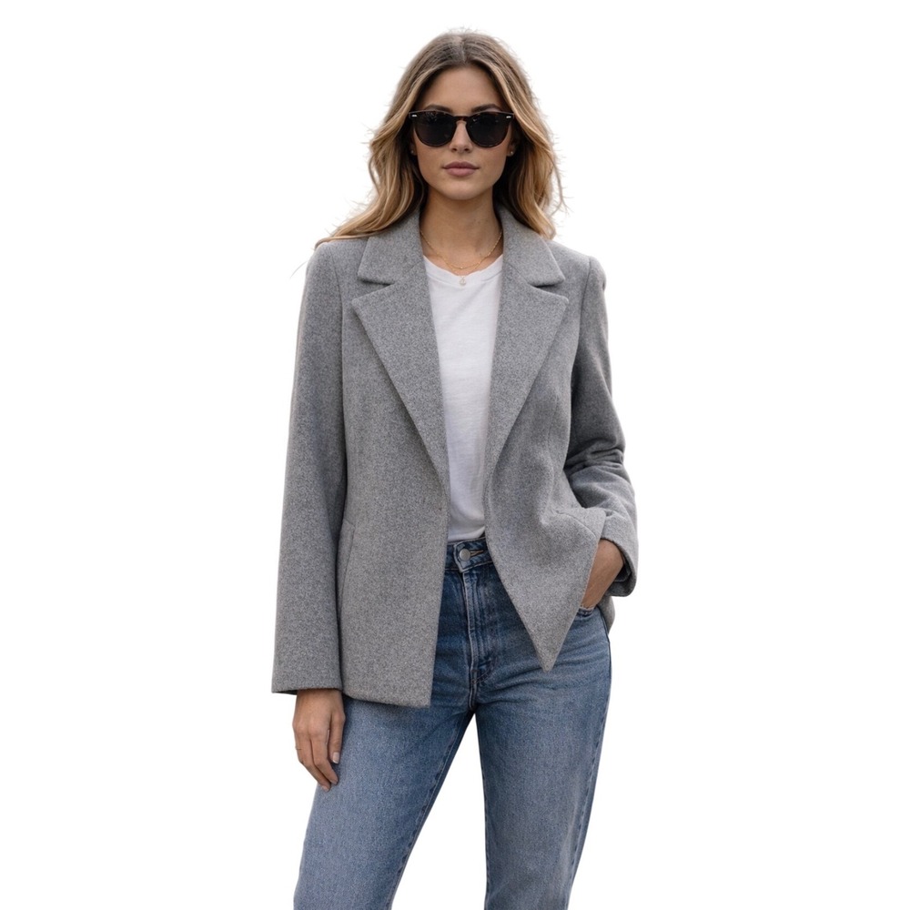 Rag & Bone Womens Grey Notched Lapel‎ Open Front Blazer Jacket Size 0 NEW